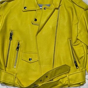Zara Yellow Bomber Jacket